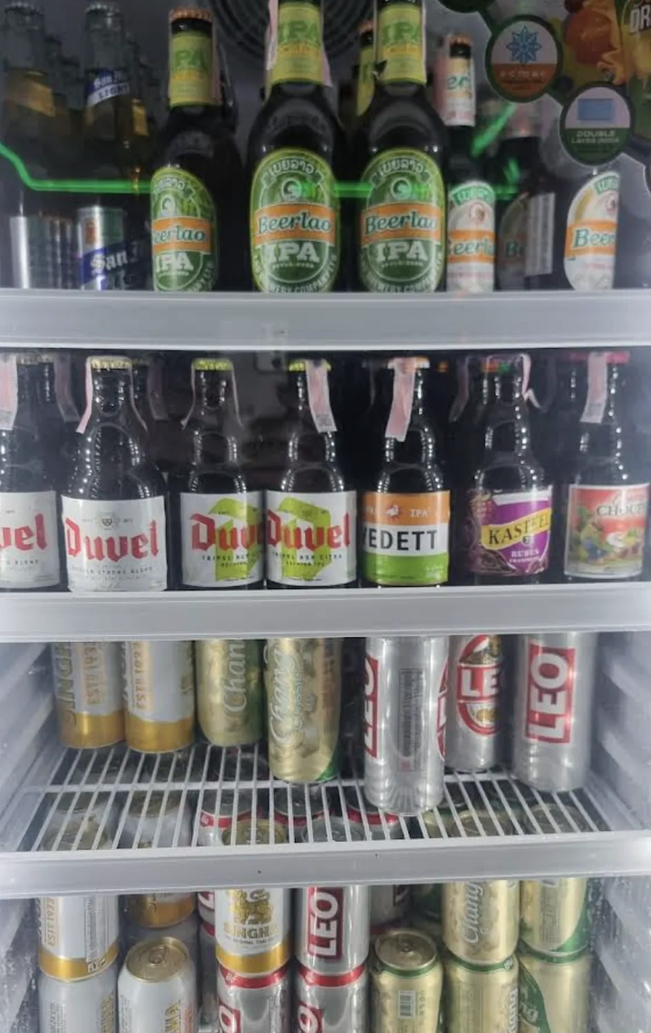 Belgian beers selection